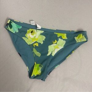 Athleta Zahara Bikini Swim Bottom ditsy floral turquoise teal gorgeous women’s s